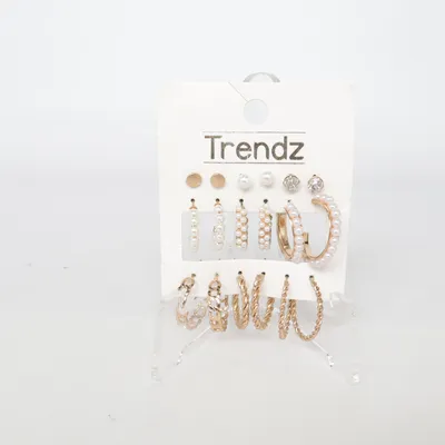 Boucles d'oreilles (Or, Blanc) de Trendz Métal inconnu