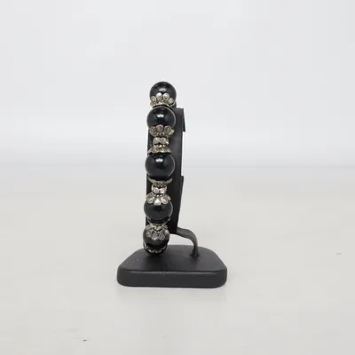 Armband (Schwarz, Silber) von Vaga Unbekanntes Metall