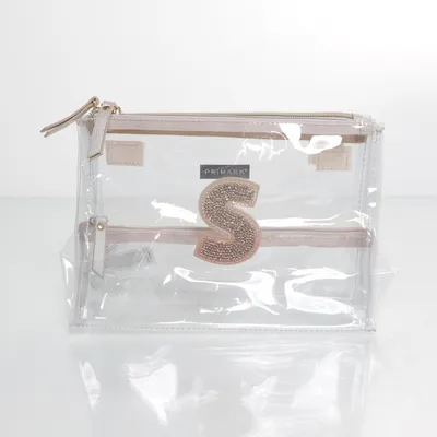 Kulturbeutel (Transparent, Beige) von Primark