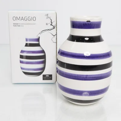 Vase (Hvid, Blå, Sort) fra Kähler