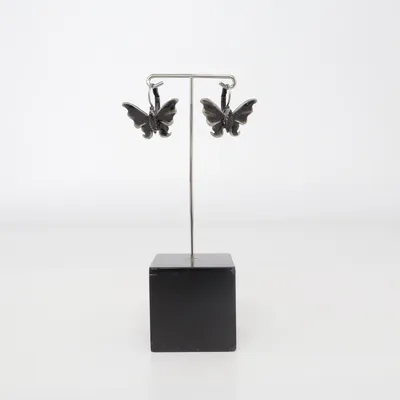Earrings (Brown, Silver) from OCK Unknown metal