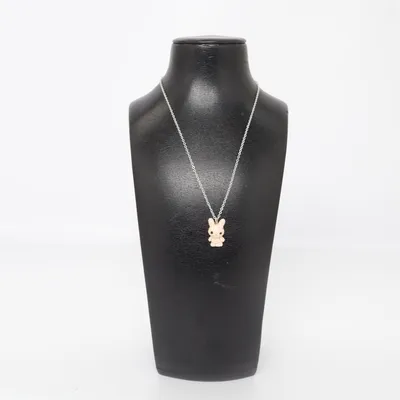 Halsband (Rosa, Silverfärgad) Okänd metall