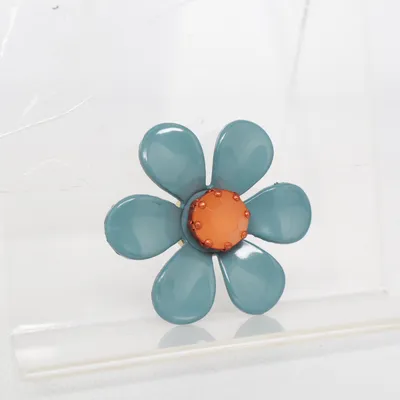 Broche (Bleu, Orange) Métal inconnu