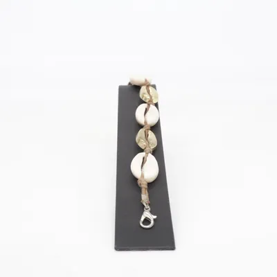 Bracelet de cheville (Blanc, Or, Marron) Métal inconnu