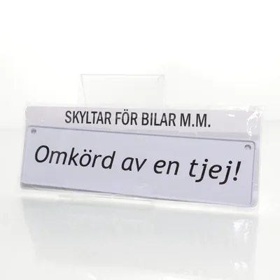 Skylt (Vit) från Hisab Joker