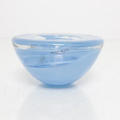 Candle holder (Blue, Transparent) from Kosta Boda