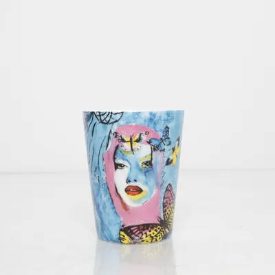 Mugg (Blå, Flerfärgad) från Carolina Gynning Design