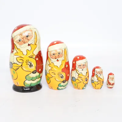 Matrjosjka (Röd, Flerfärgad)