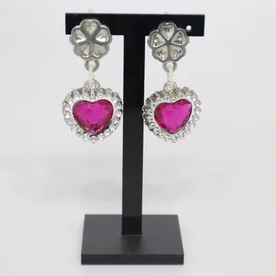 Clips-örhängen (Rosa, Silverfärgad) Okänd metall