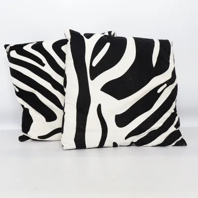 Coussin décoratif (Noir, Blanc) de In Home Coton, Polyester
