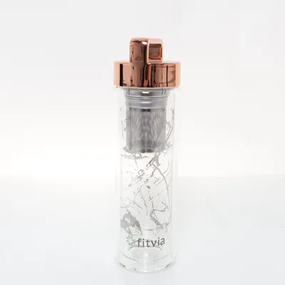 Protein shaker (Wit, Goud) van Fitvia