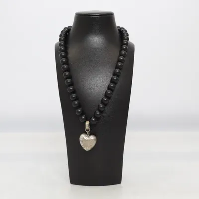 Necklace (Black, Silver) from Pearls for Girls Unknown metal