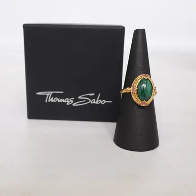 Bague (Or, Vert, Rouge) de Thomas Sabo Argent