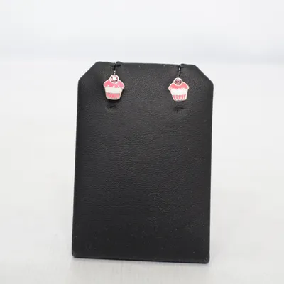 Oorbellen (Roze, Zilver) Zilver