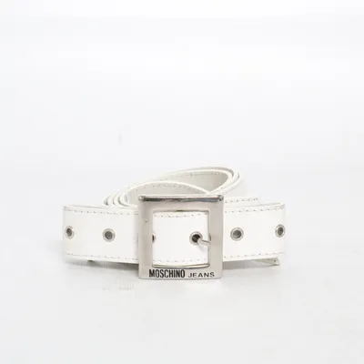 Ceinture (Blanc) de Moschino Jeans Cuir
