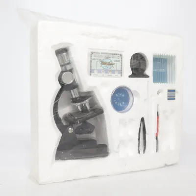 Mikroskop (Svart, Blå)