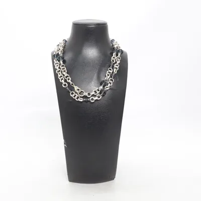 Necklace (Silver, Black) from Snö of Sweden Unknown metal