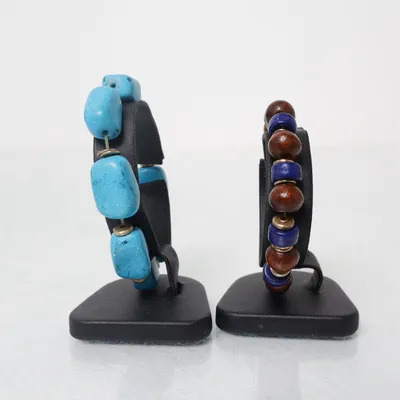 Armband (Turkos, Brun, Blå) Okänd metall