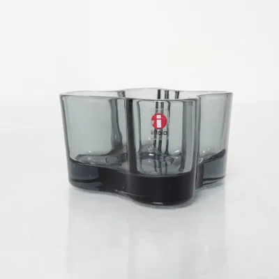 Candle holder (Transparent, Black) from Iittala