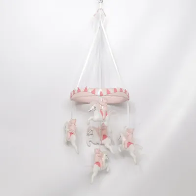 Babymobil (Vit, Rosa)