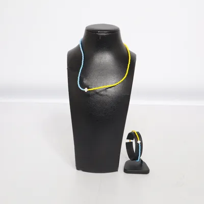 Smyckesset (Gul, Blå) Okänd metall