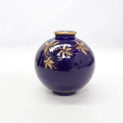 Vase (Bleu, Or)