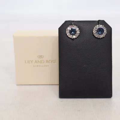 Boucles d'oreilles (Bleu, Argent) de Lily and Rose Métal inconnu