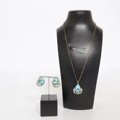 Sieradenset (Turquoise, Goud) Onbekend materiaal