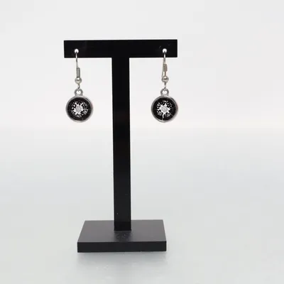 Örhängen (Silverfärgad, Svart) från Murano Okänd metall
