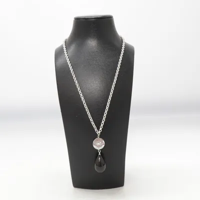 Necklace (Silver, Black) from Snö of Sweden Unknown metal