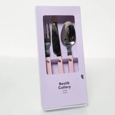 Bestick (Rosa) från Flying Tiger