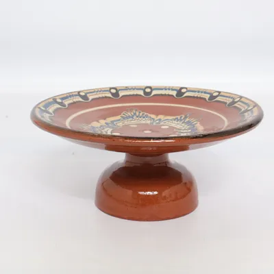 Tiered plate stand (Brown, Multicolored)