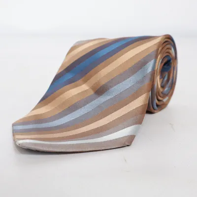Cravate (Marron, Bleu, Gris) de Giorgio Redaelli Soie