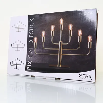 Elektrische adventskandelaar (Zwart) van Star Trading