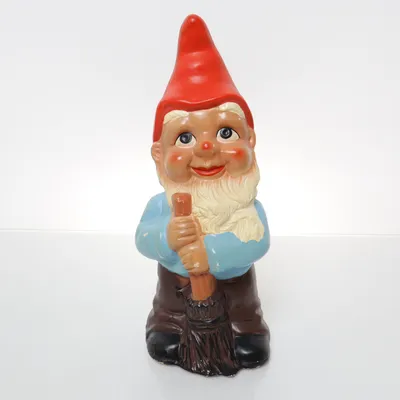 Trädgårdsprydnad (Vintage TOMTE ASKUNGEN MYCKET STOR)