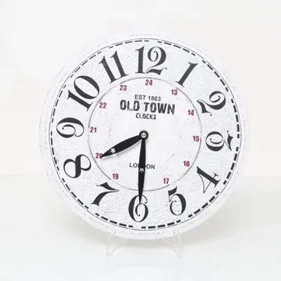 Wall clock (White, Multicolored) from Old Town