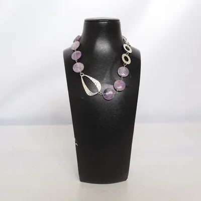 Necklace (Purple, Silver) from Åska Unknown metal