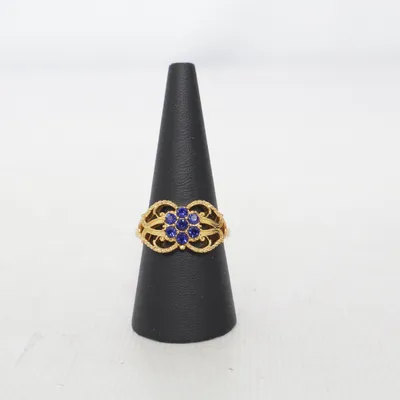 Ring (Guld, Blå) Ukendt metal