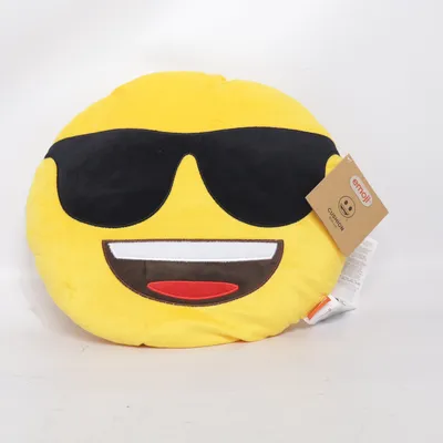 Prydnadskudde (Gul, Svart, Vit, Röd) från Emoji Polyester