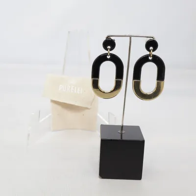 Boucles d'oreilles (Noir, Or) de Purelei Métal inconnu