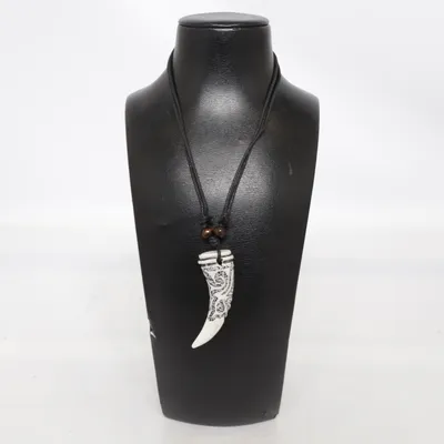 Halsband (Vit, Svart) Skinn