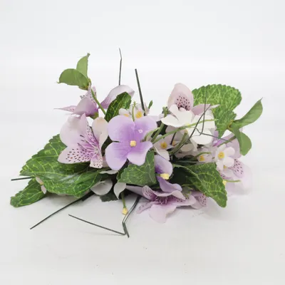 Kunstig plante (Lilla, Hvid, Grøn)