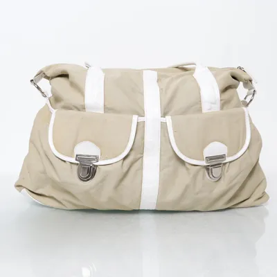 Weekendtas (Beige, Wit) van South Katoen, Polyester, Polyurethaan