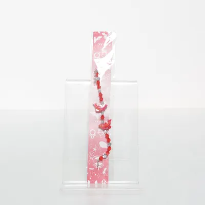 Armband (Röd, Silverfärgad) Okänd metall