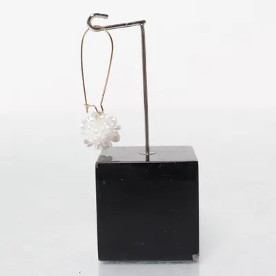 Brosch (Vit, Guldfärgad) Plast