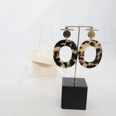 Oorbellen (Zwart, Beige) van Purelei Onbekend materiaal