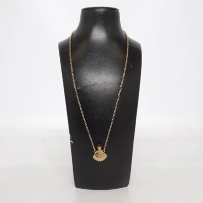 Halsband (Guldfärgad, Röd) från Mango Rostfritt stål, Mässing