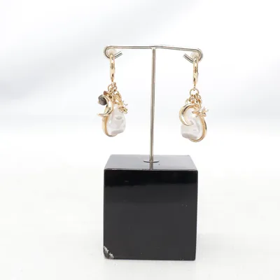 Boucles d'oreilles (Or, Blanc) Métal inconnu