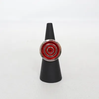 Signetring (Sølv, Rød) Ukendt metal