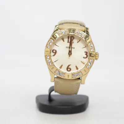Armbandsur (Beige, Guldfärgad) från Festina